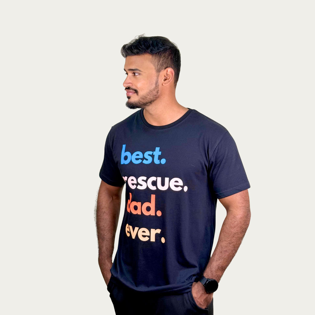 Best Rescue Dad Color T-Shirt