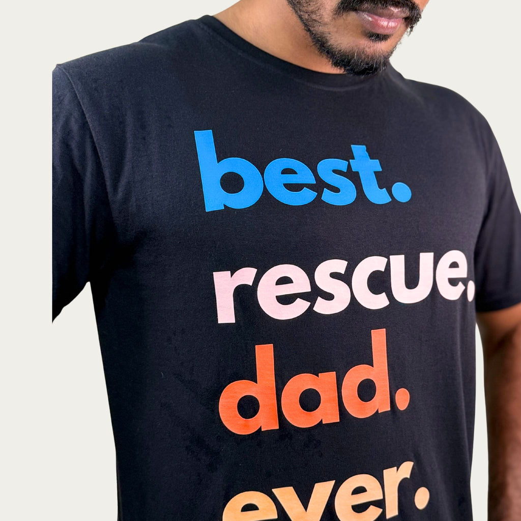Best Rescue Dad Color T-Shirt