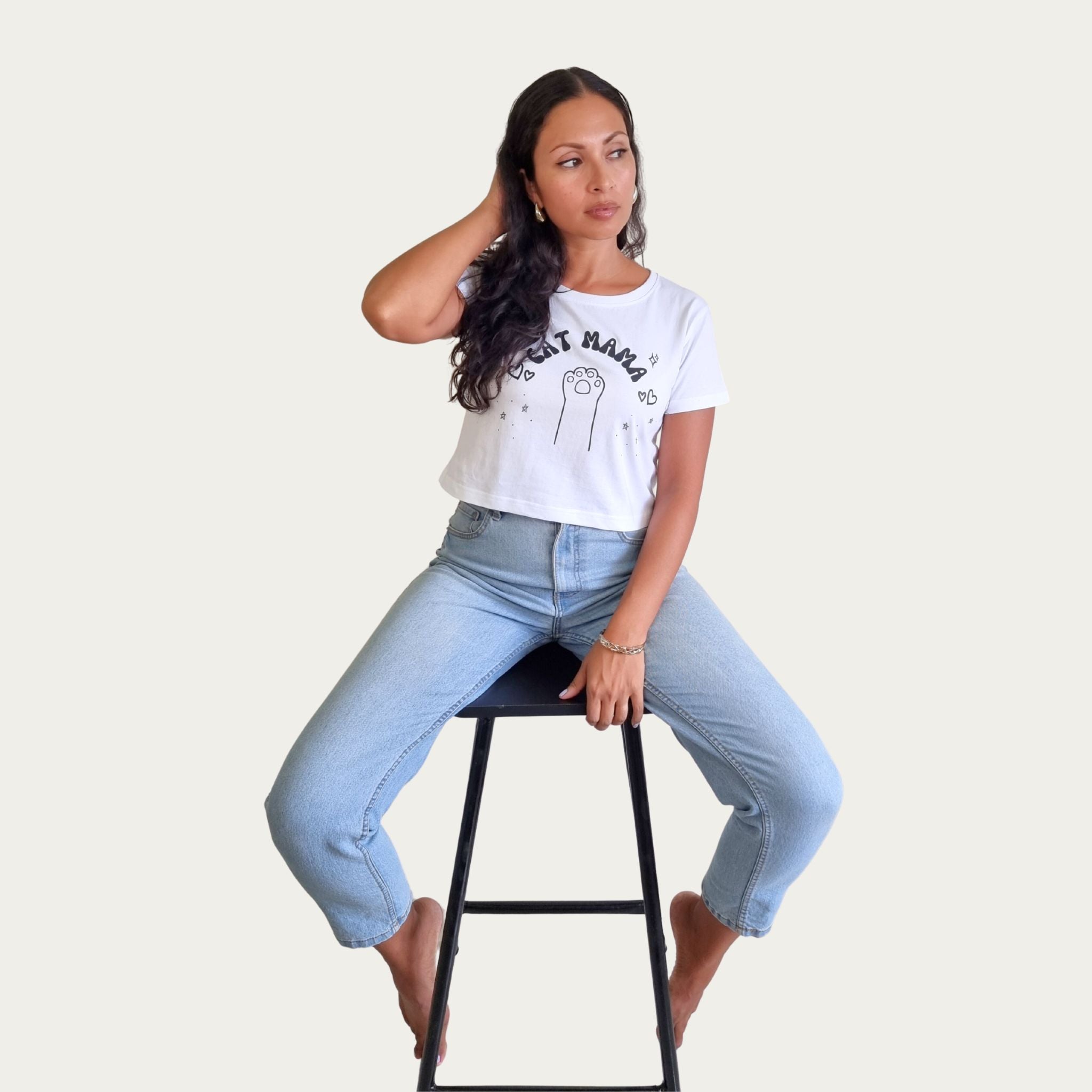 Cat Mama Crop Top