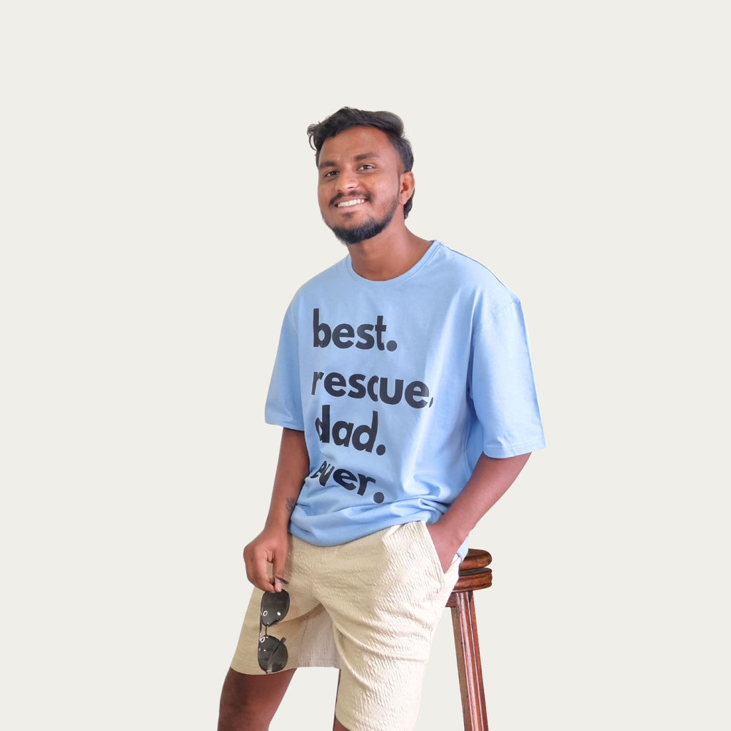 Best Rescue Dad Oversized T-Shirt