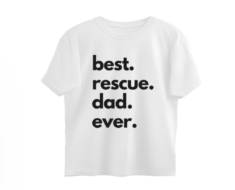 Best Rescue Dad Oversized T-Shirt